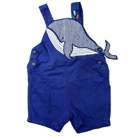 Baby Boden Overall Onesie with Whale & Yellow Shirt - Picture 2 of 9